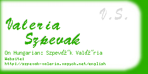 valeria szpevak business card